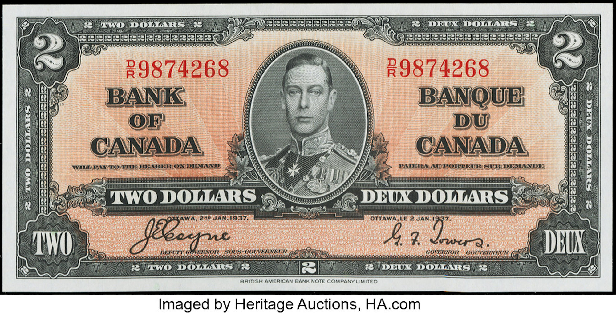 1937 Bank of Canada Banknotes