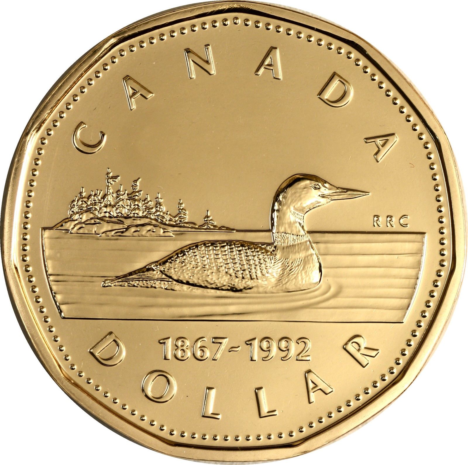 Canadian 1 Dollar Coin Reverse Design Evolution (1987-)